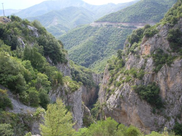 580-14 A gorge enroute Korca to Permet.JPG